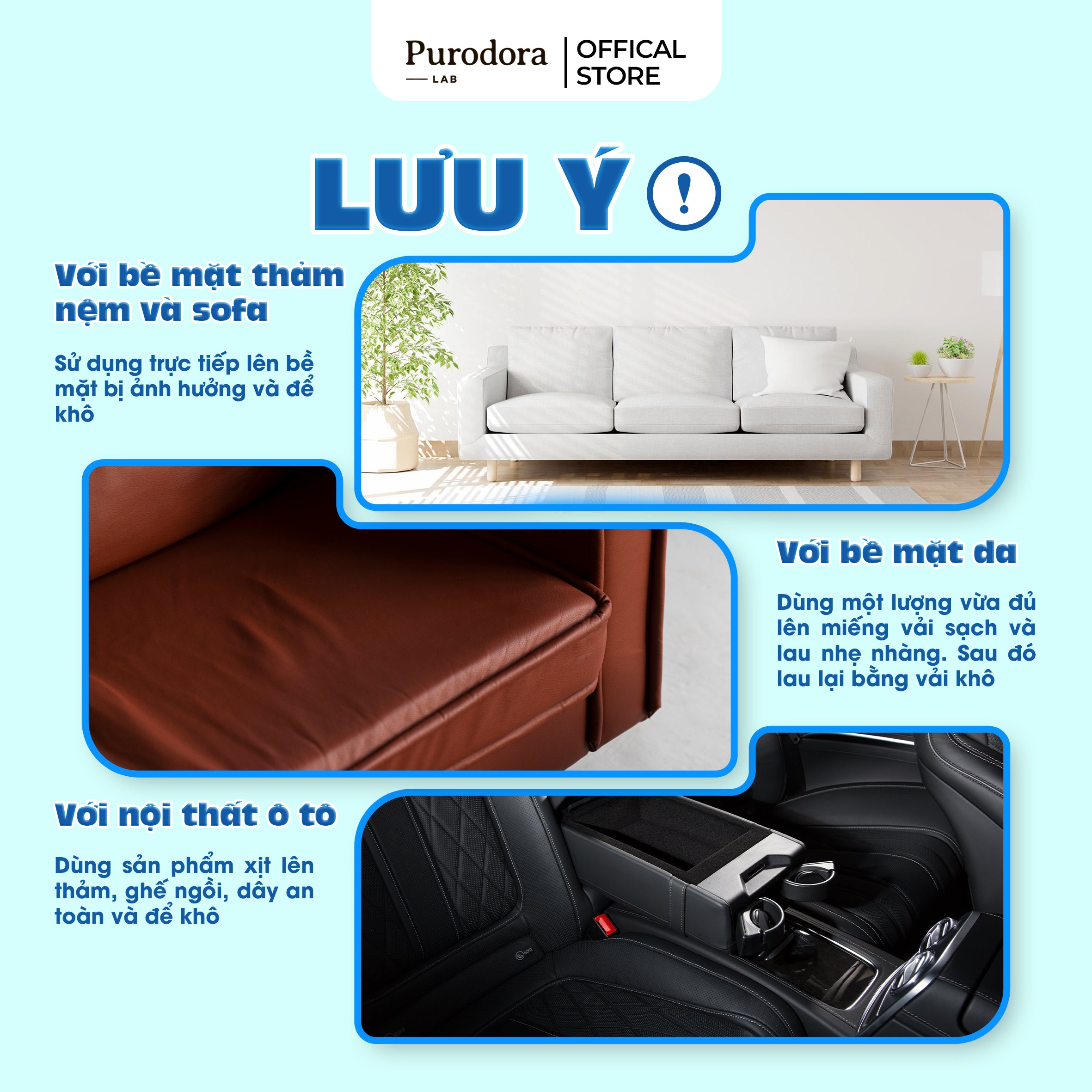 Xịt Khử Mùi Hôi Nước Tiểu Chó Mèo - Purodora Lab, Hương Cam Sả Triệt Mùi Tận Gốc Sofa, Nệm, Thảm,...