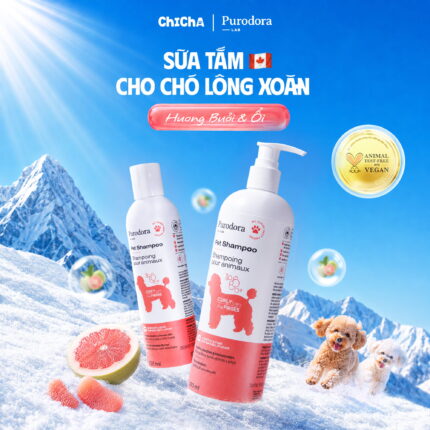 [Hương Bưởi & Ổi Hồng] Sữa Tắm Cho Chó Lông Xoăn PURODORA LAB Tơi Lông Mềm Mượt