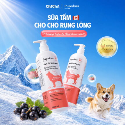 [Hương Lựu & Blackcurrant] Sữa Tắm Giảm Rụng Lông Cho Chó PURODORA LAB Giảm Rụng Khử Mùi