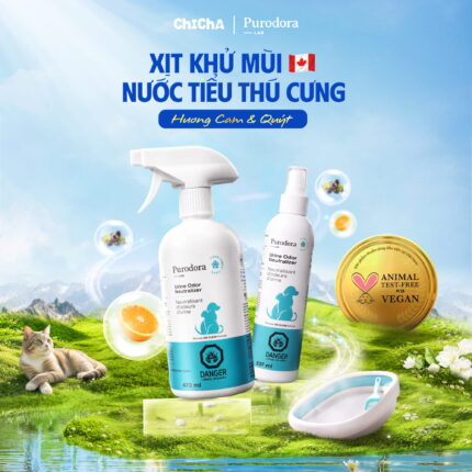 [Hương Cam & Quýt] Xịt Khử Mùi Nước Tiểu Cho Chó Mèo PURODORA LAB Khử Mùi Nước Tiểu Làm Sạch Bề Mặt